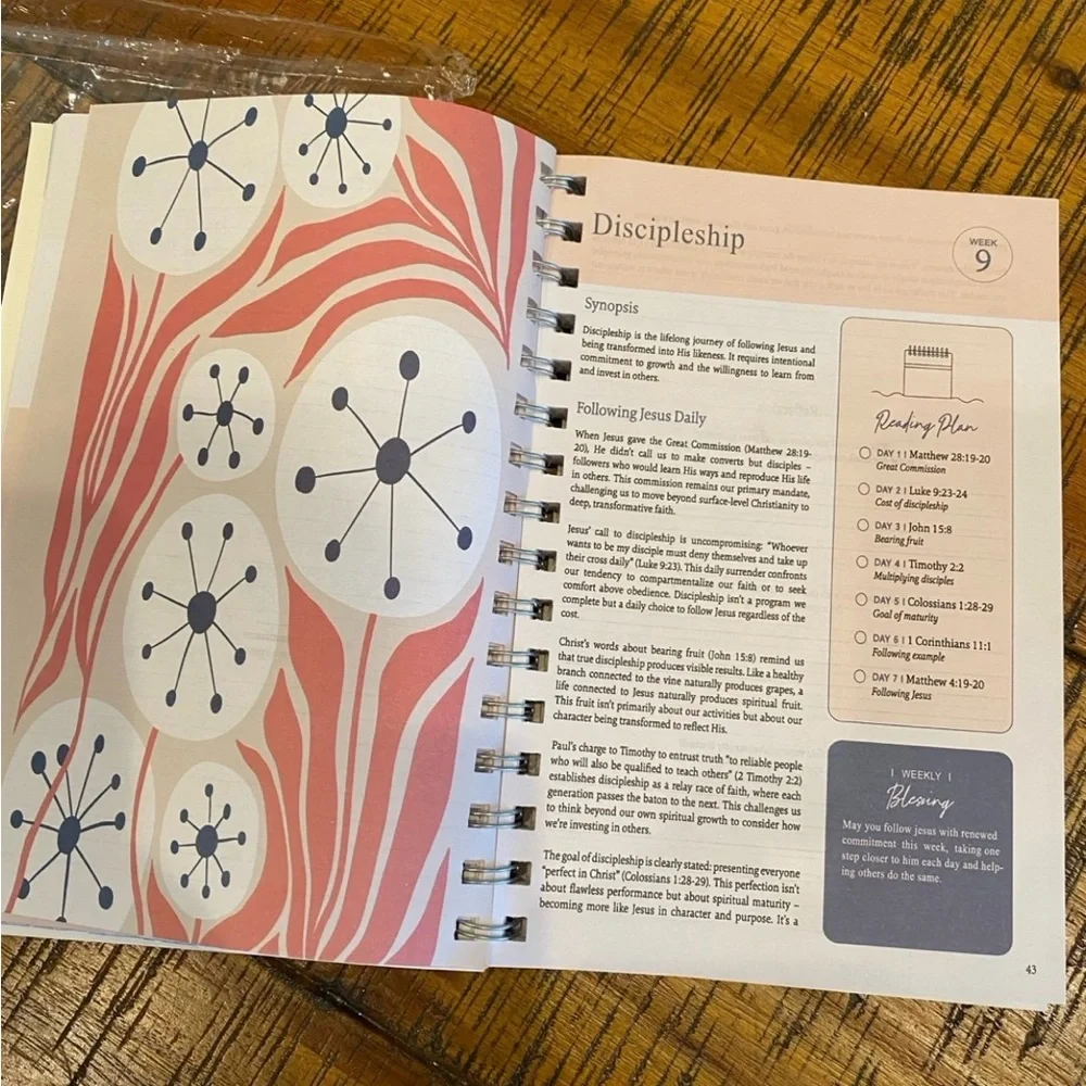 The bible in a year learning planner
